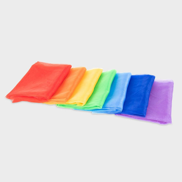 TickiT Large Rainbow Organza Set Of 7 Fabrics | Sensory Play - Tinker - View #9
