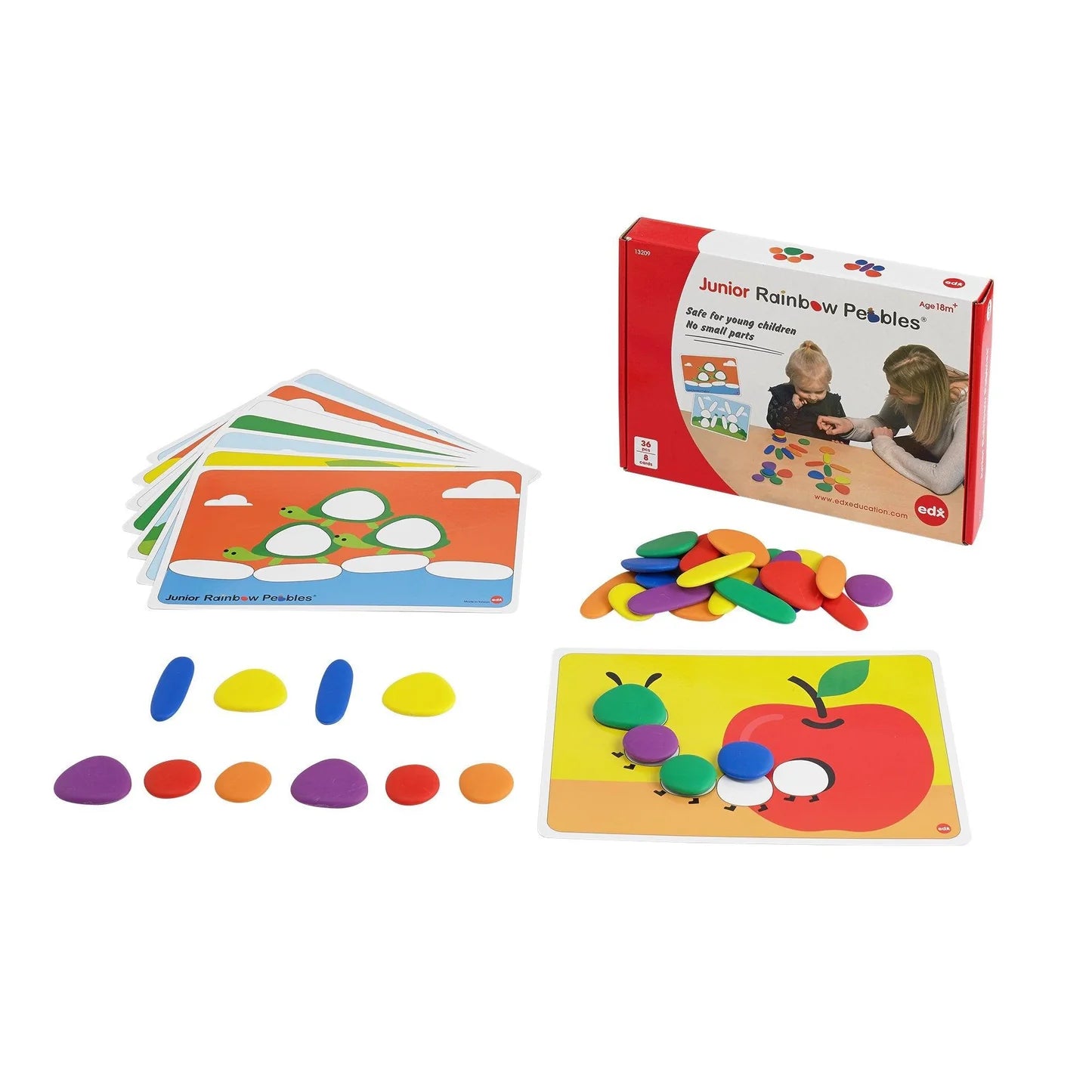 Junior rainbow pebbles activity