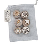 Houten stempelset zomer