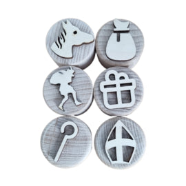 Houten stempelset Sinterklaas