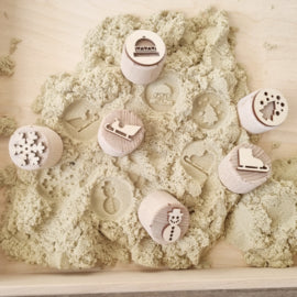 Houten stempelset winter