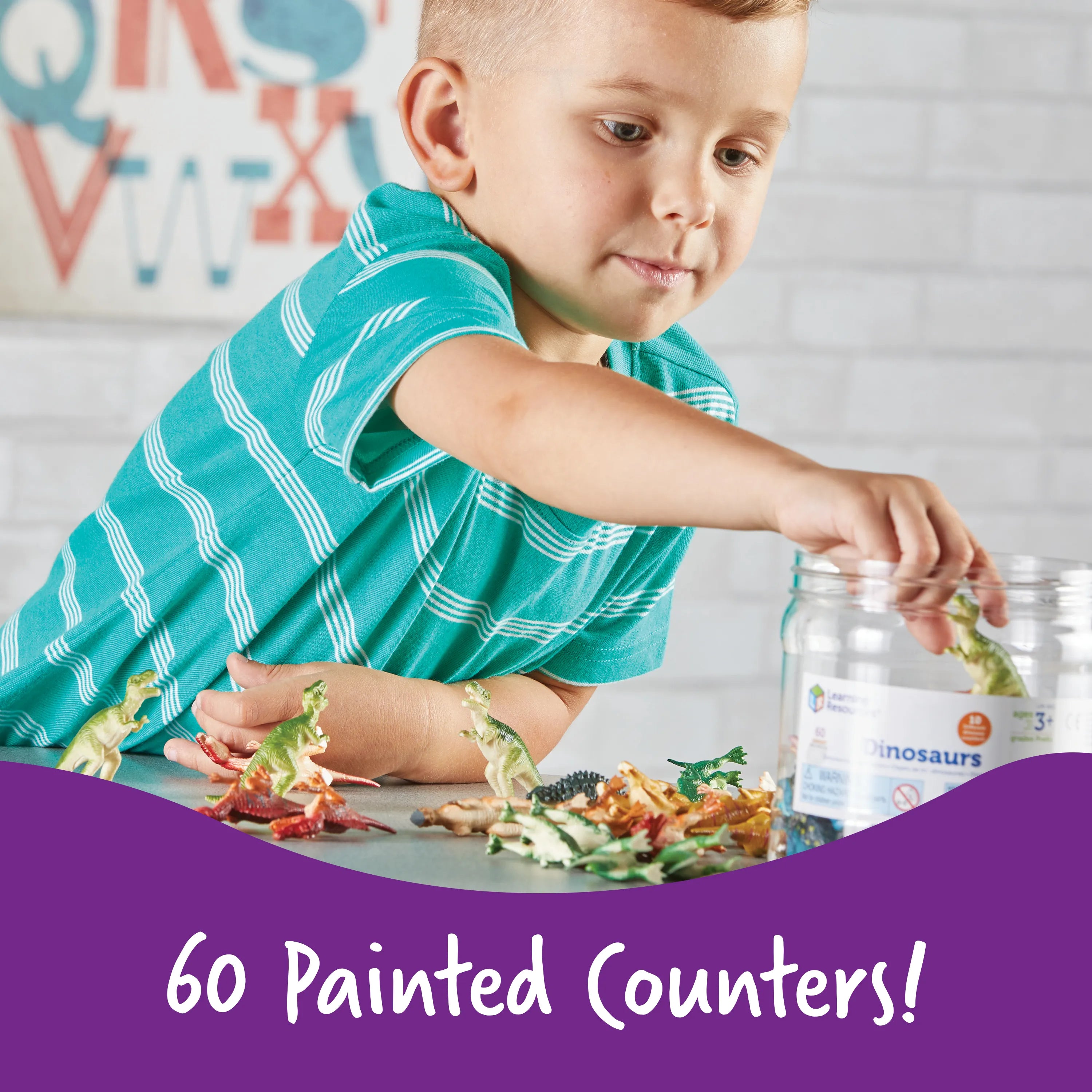 Dinosaur Counters, Set of 60