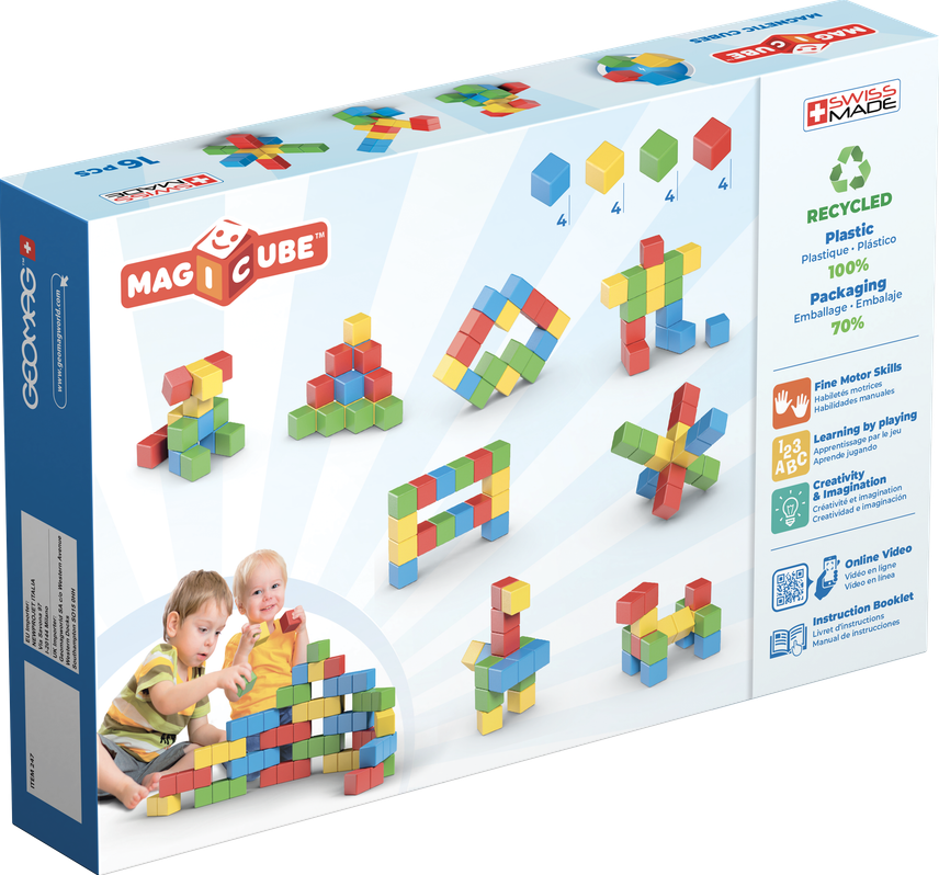 Magicube Creative Set 16-delig | Magnetisch speelgoed | 1-5 jaar