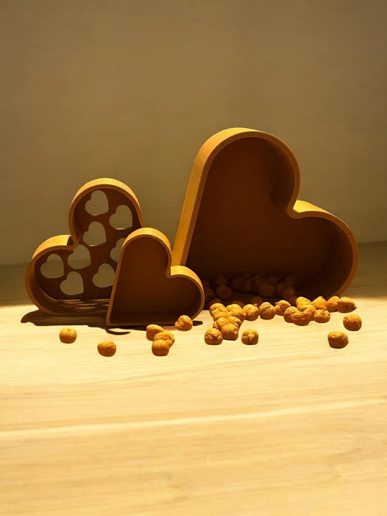 hartje, set van 3 met zeefje