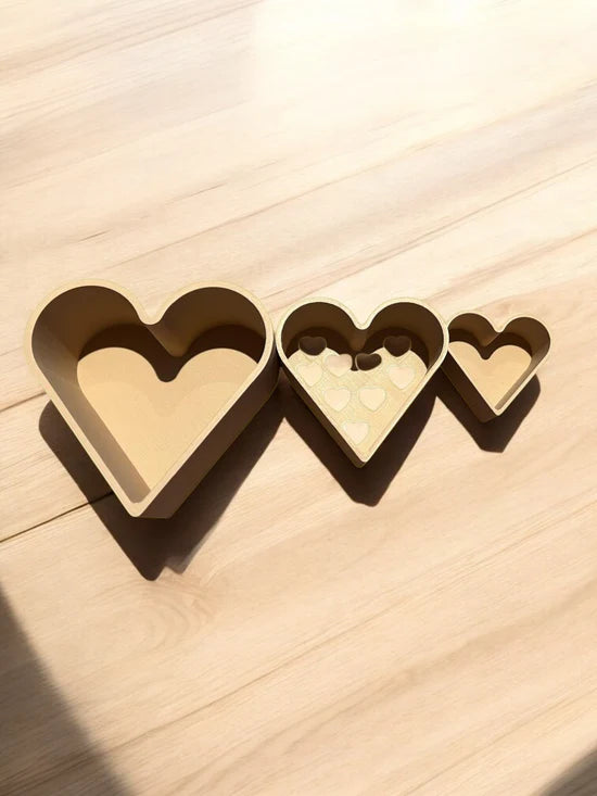 hartje, set van 3 met zeefje