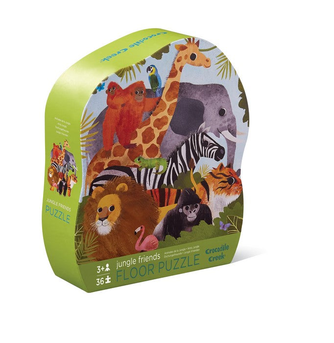 Shaped box puzzles, 36 stuks Jungle vrienden
