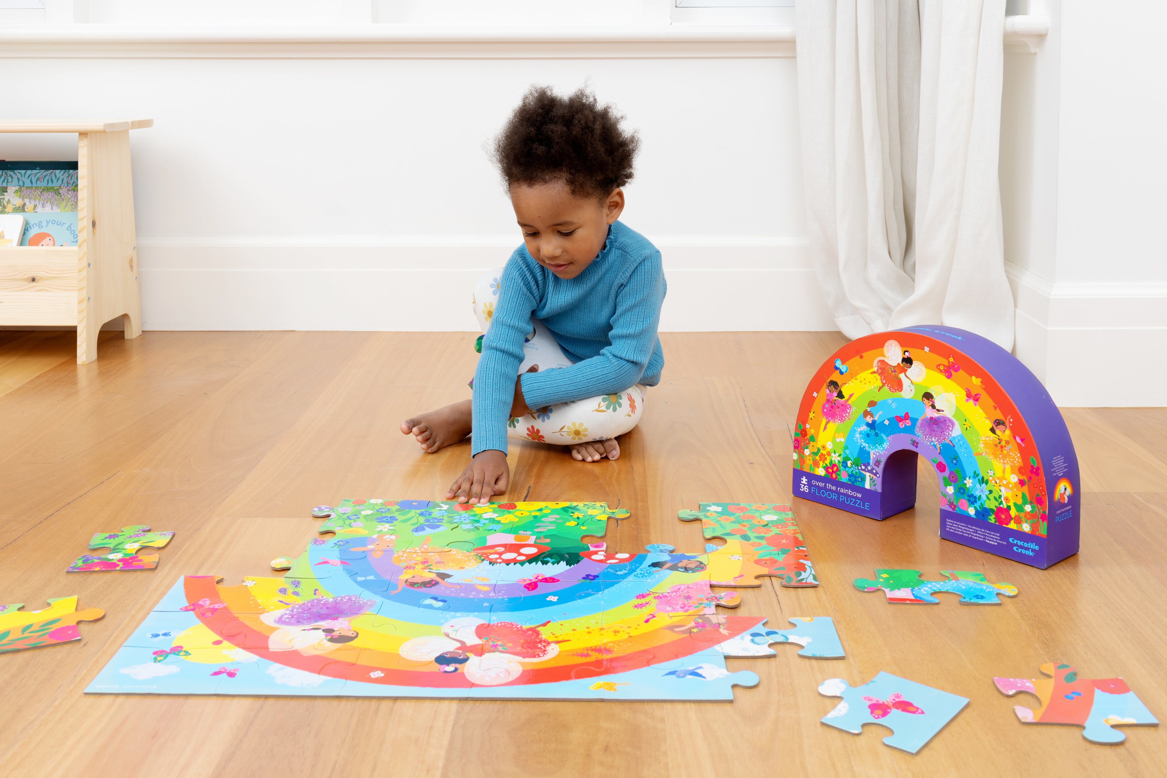 Shaped box puzzles, 36 stuks Over de regenboog
