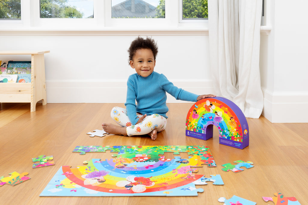 Shaped box puzzles, 36 stuks Over de regenboog