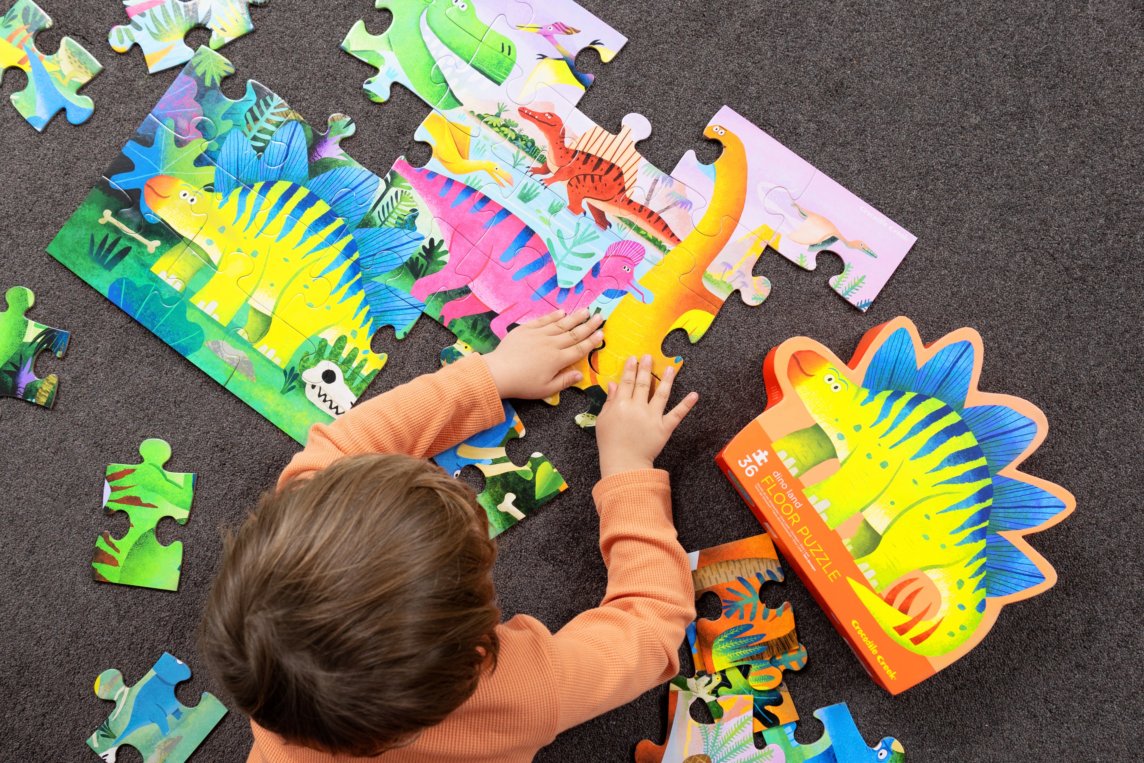 Shaped box puzzles, 36 stuks  Dino land