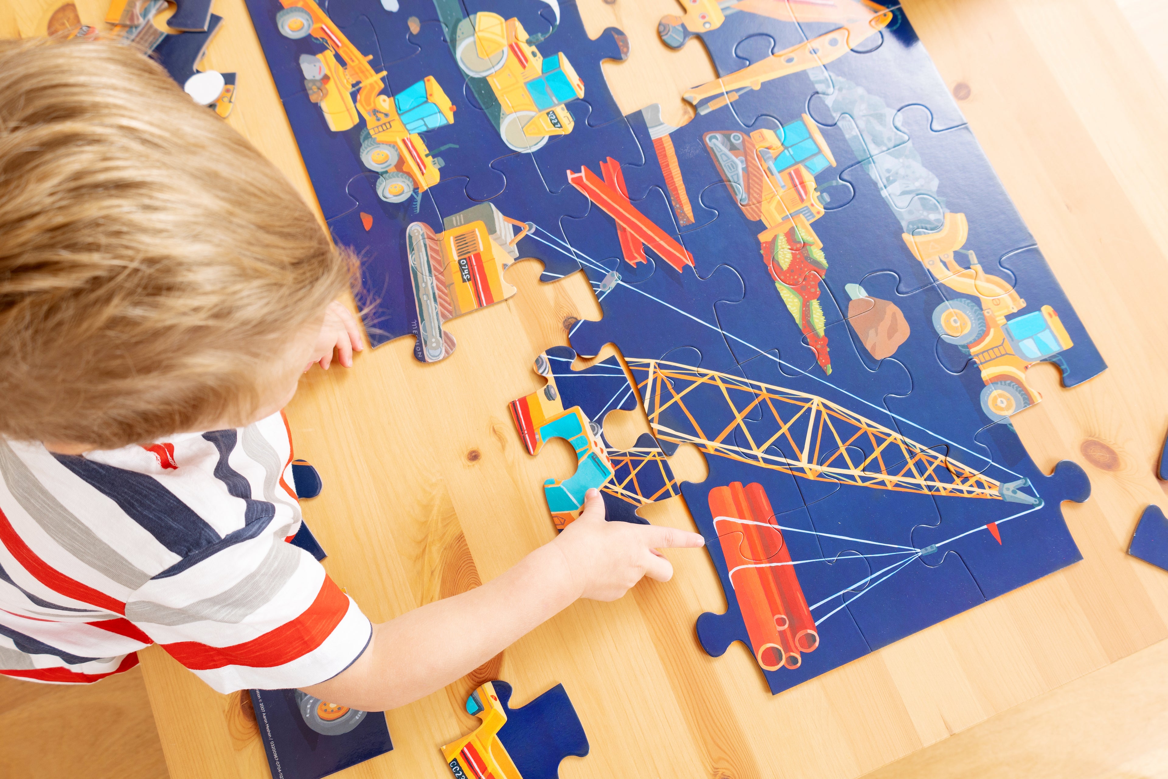 Shaped box puzzles, 36 stuksBouwplaats