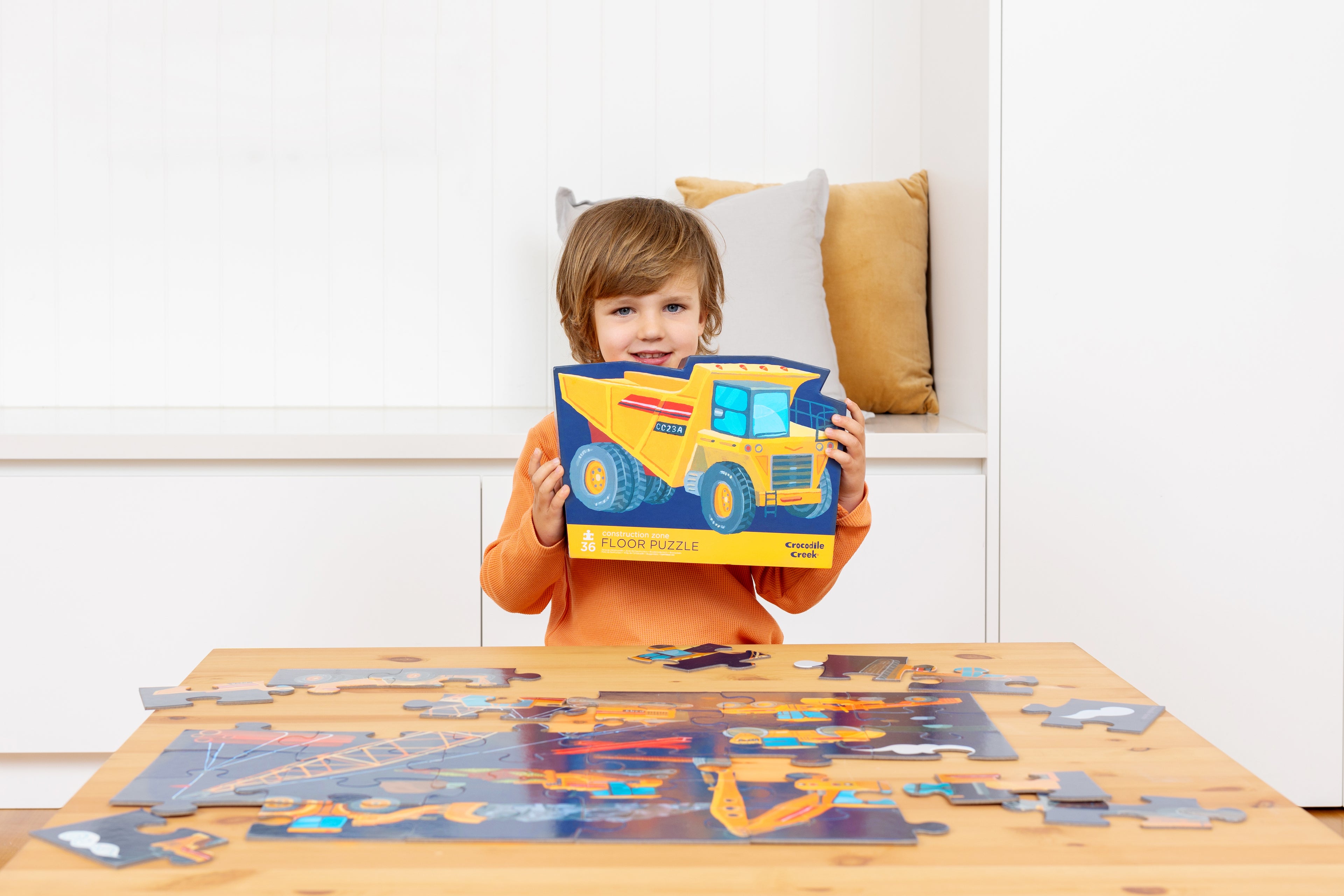 Shaped box puzzles, 36 stuksBouwplaats