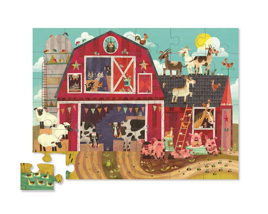 Shaped box puzzles, 36 stuks Boerderijvrienden