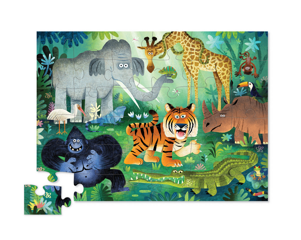 Shaped box puzzles, 36 stuks Wilde dieren