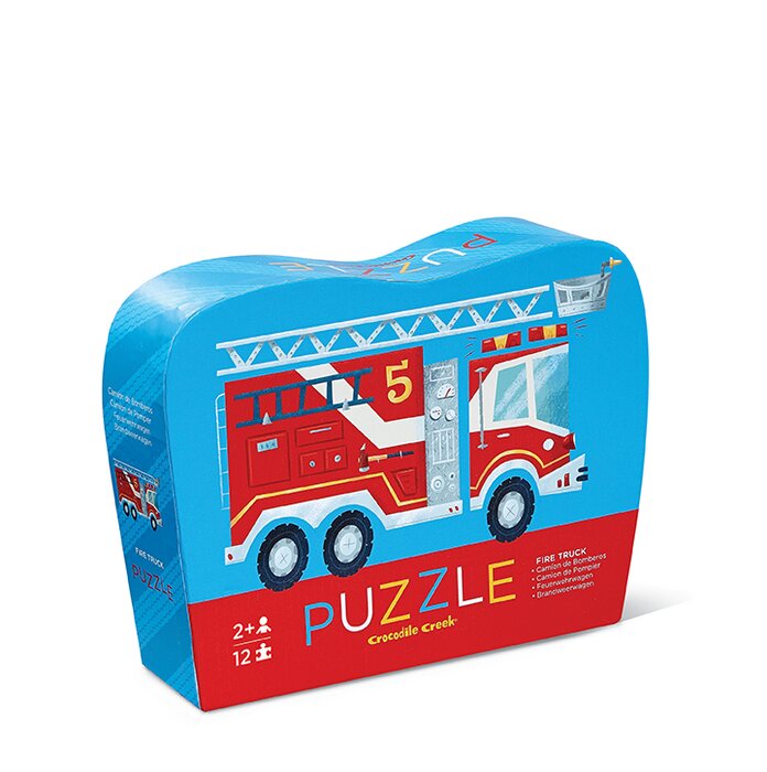 Shaped box puzzles, 12 stuks Brandweerwagen