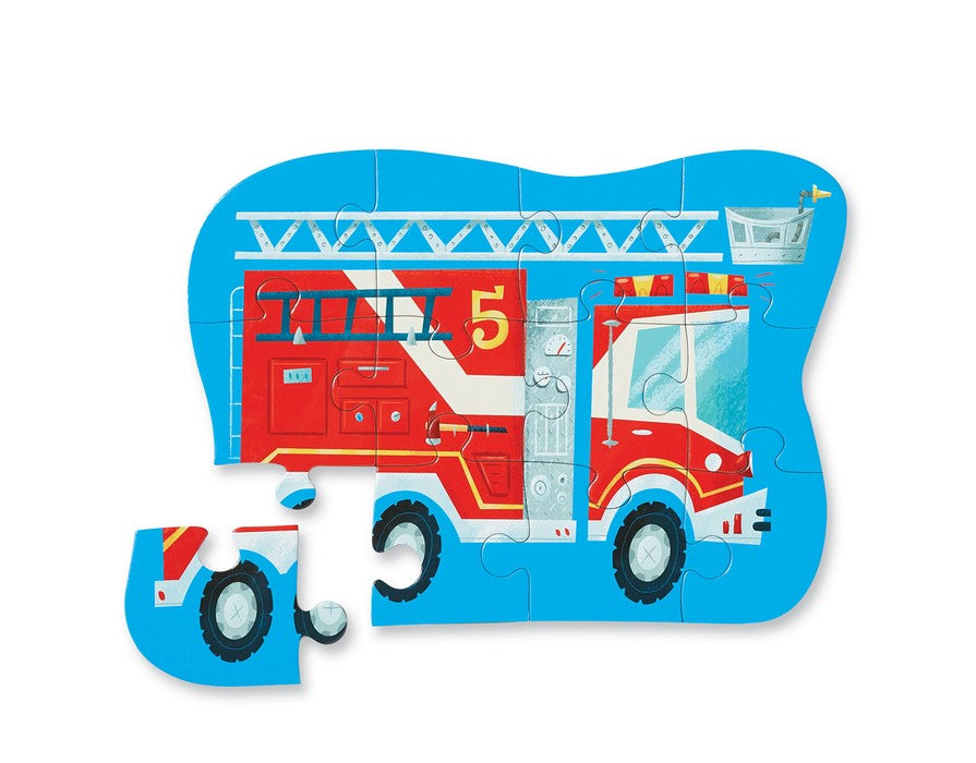 Shaped box puzzles, 12 stuks Brandweerwagen