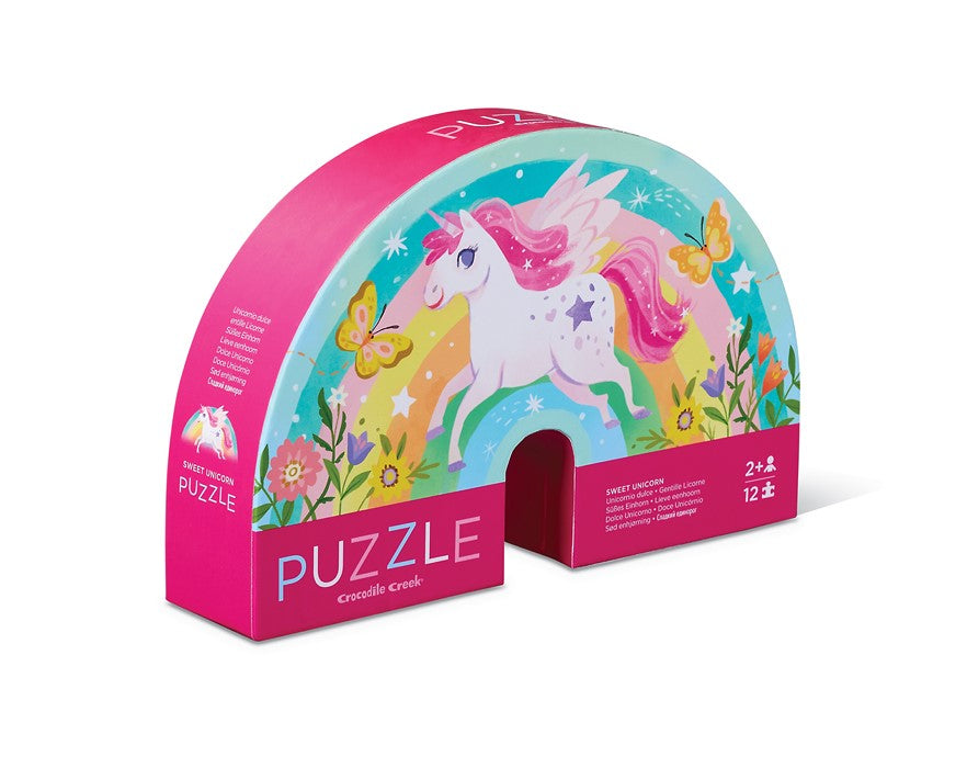 Shaped box puzzles, 12 stuks Lieve eenhoorn