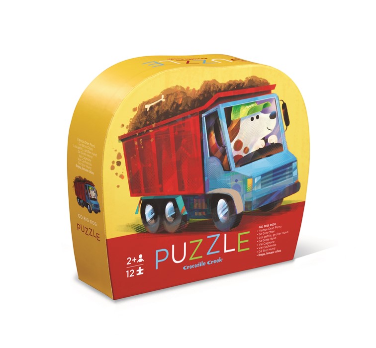 Shaped box puzzles, 12 stuks Go Grote hond