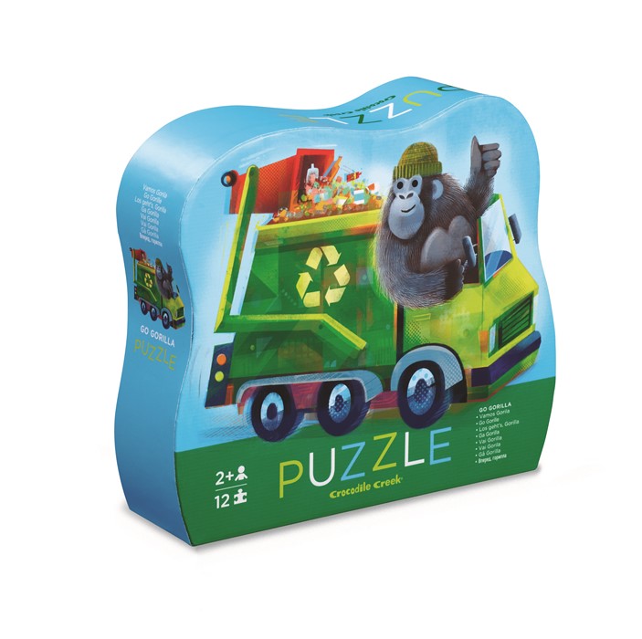 Shaped box puzzles, 12 stuks Go Gorilla