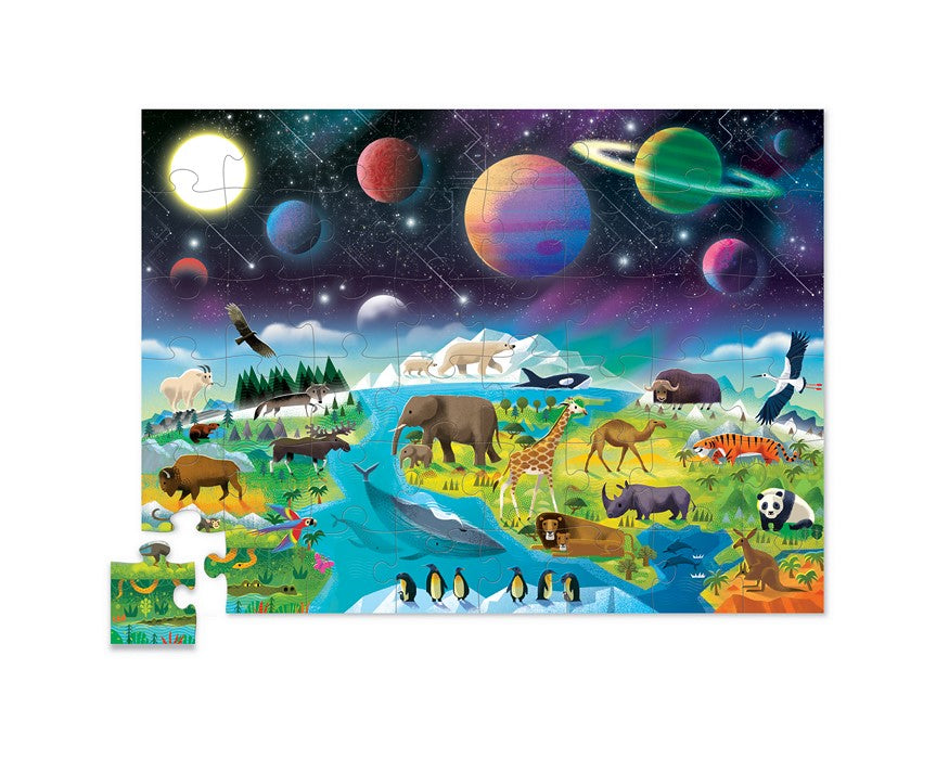 Above + below puzzles, 48 stuks De aarde en de ruimte