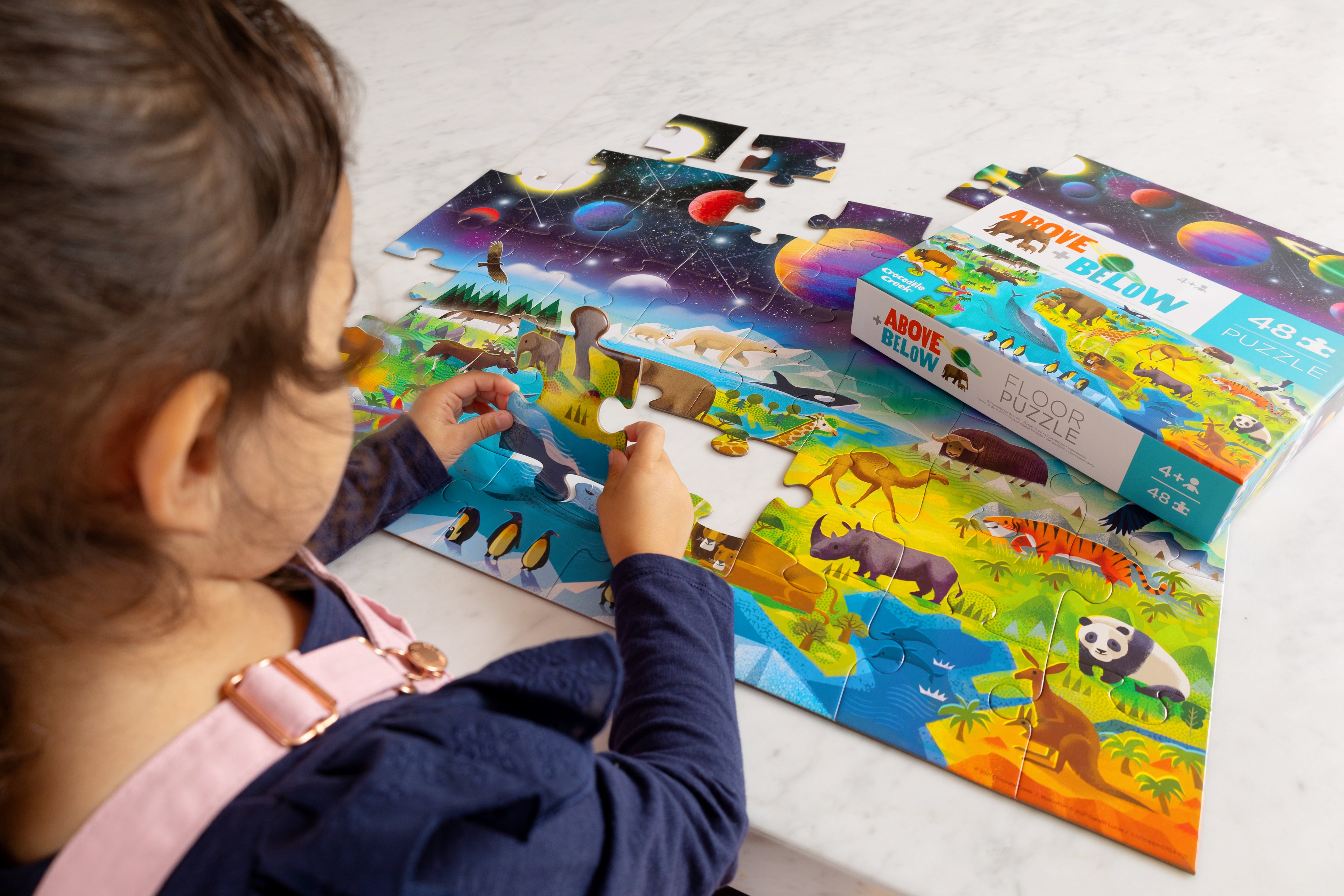 Above + below puzzles, 48 stuks De aarde en de ruimte