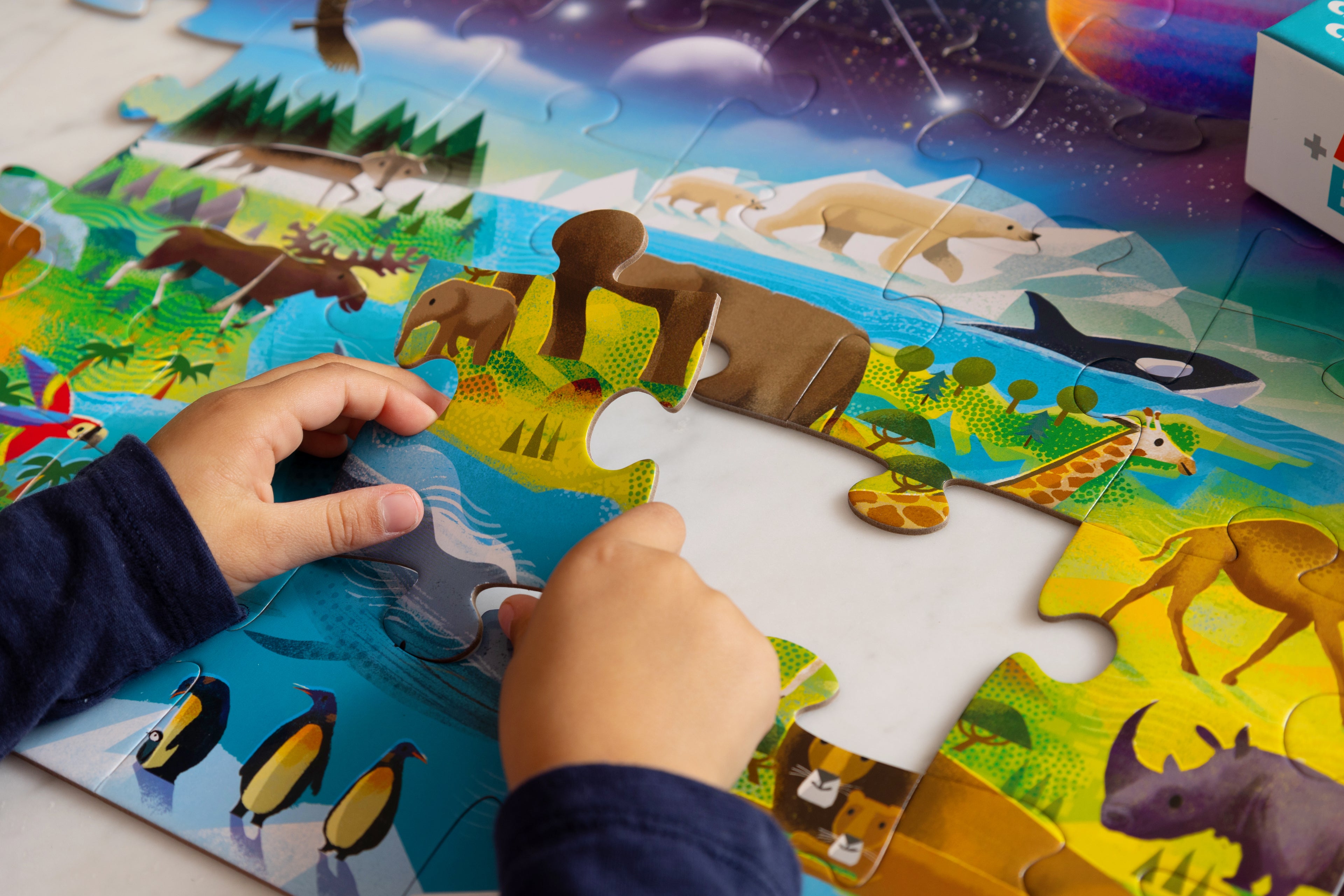 Above + below puzzles, 48 stuks De aarde en de ruimte