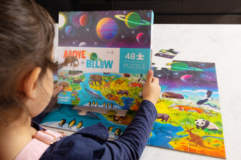 Above + below puzzles, 48 stuks De aarde en de ruimte