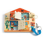 Djeco houten grendelbord Cabanalock