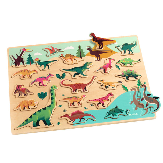 Djeco inlegpuzzel dinosaurussen