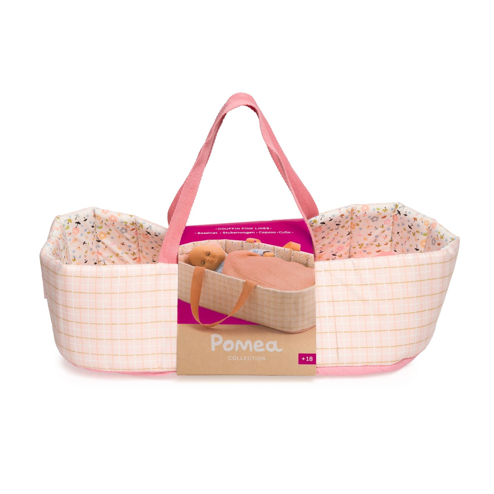 Poppendraagtas Pink Lines