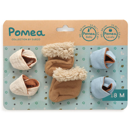 Djeco Pomea poppenschoenen set van 3