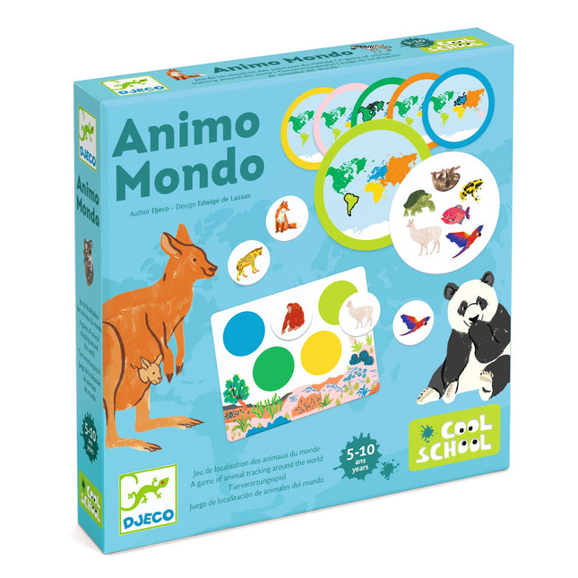 Djeco Cool School Animo Mondo dierenlotto spel