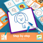 Step by Step tekenkaarten 1, 2, 3 & Co
