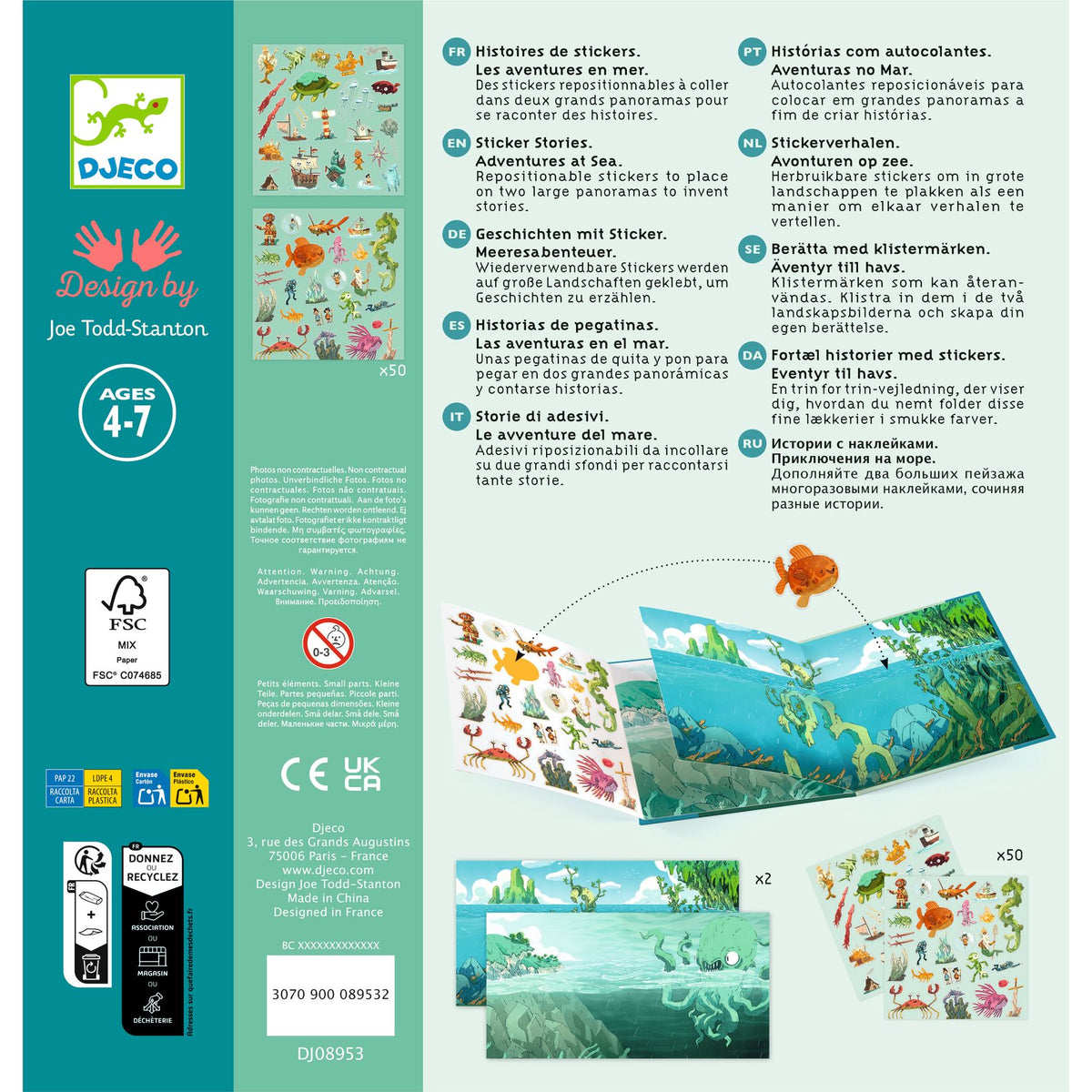 Avonturen op zee stickers