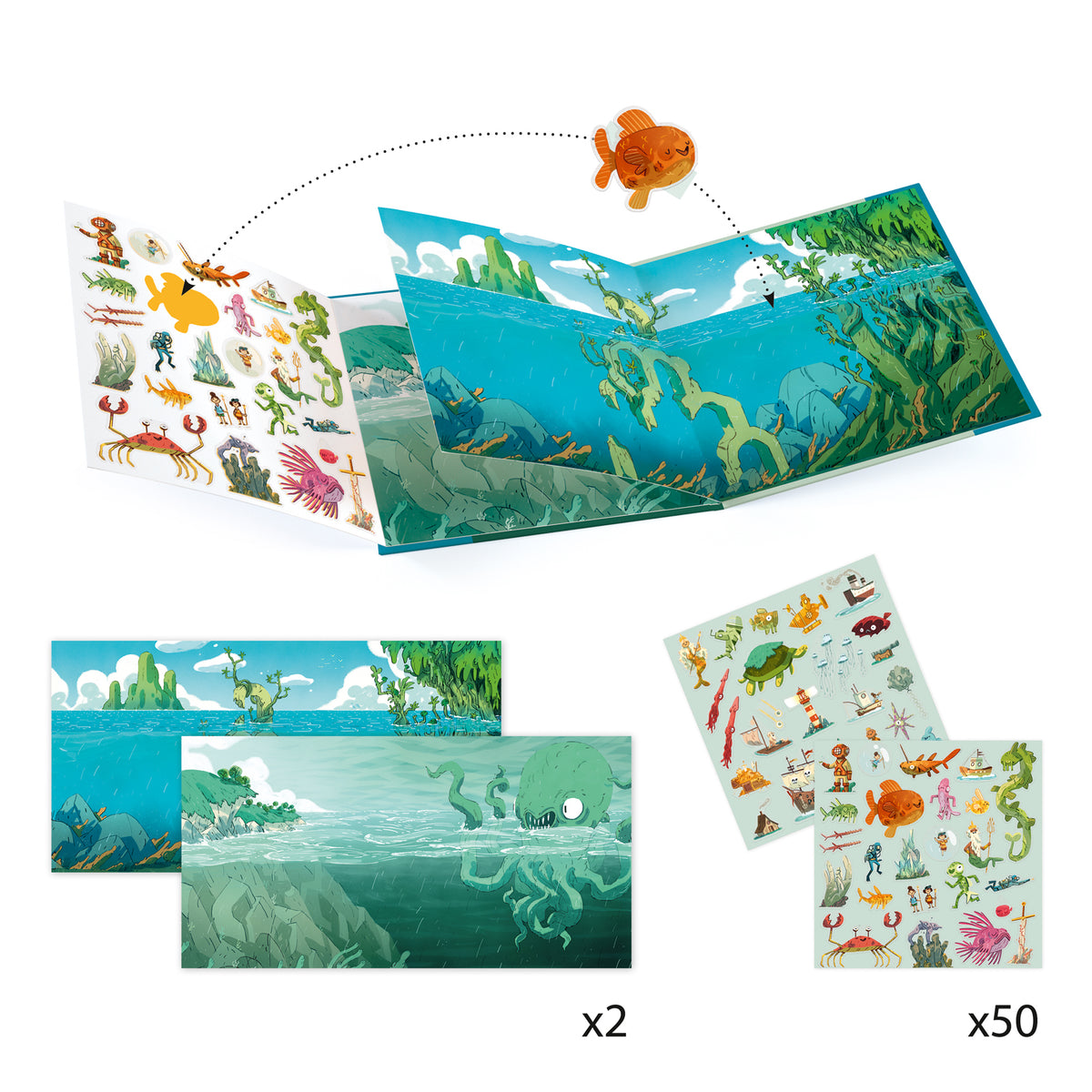Avonturen op zee stickers