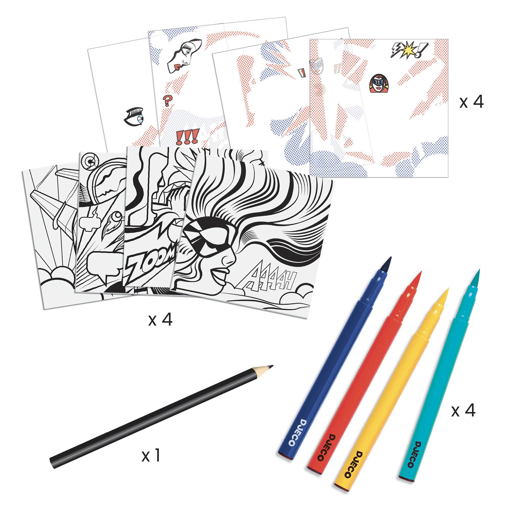 Superheroes inspired by Roy Lichtenstein