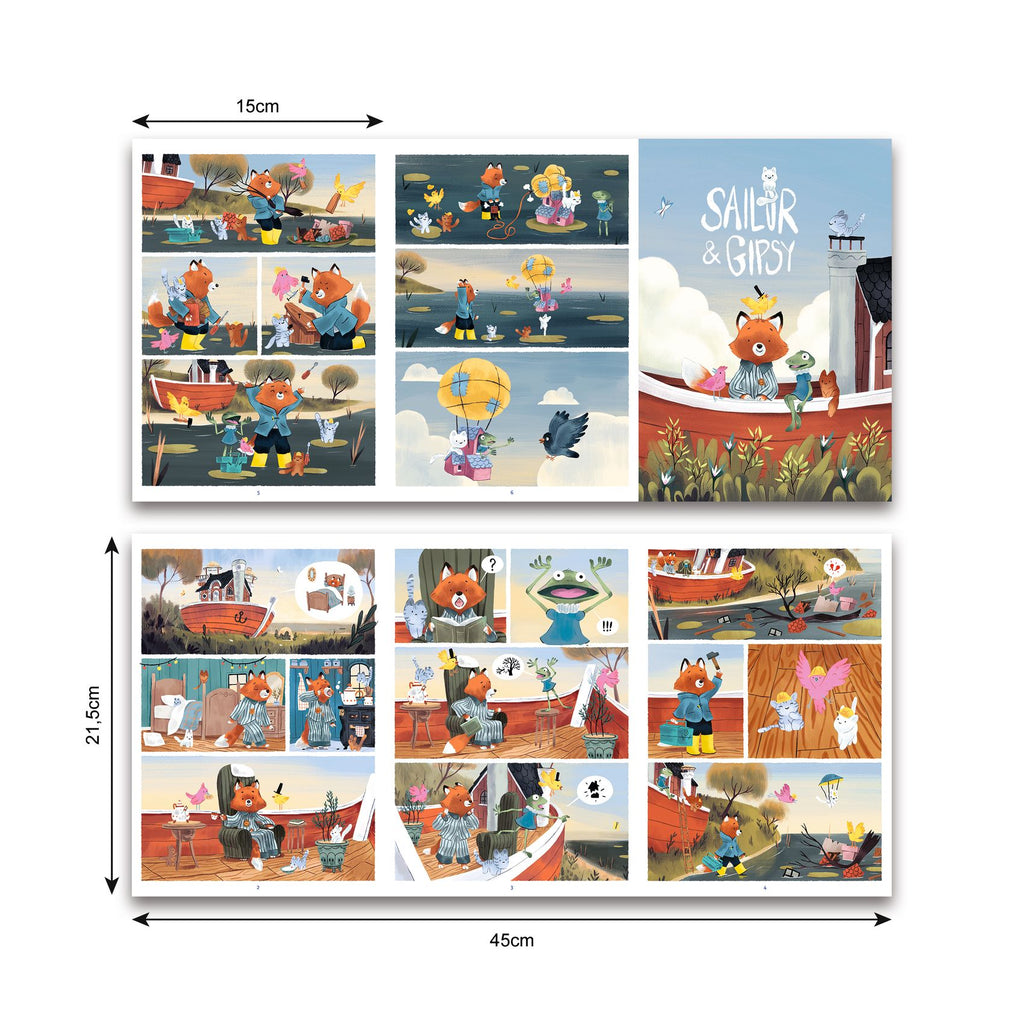 Djeco comic transfers Sailor & Gypsy decalcomanie