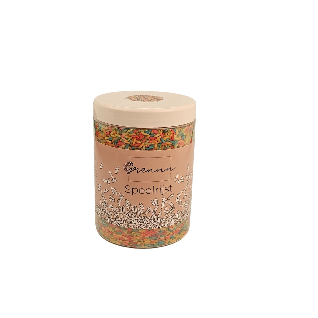 Grennn speelrijst regenboog mix 750gram