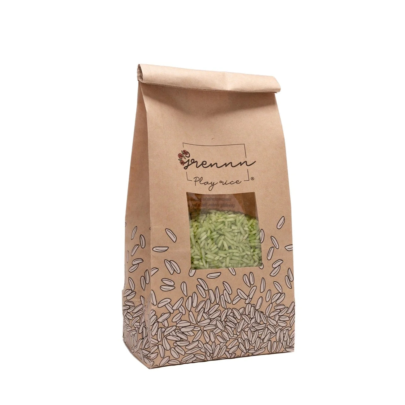 Grennn speelrijst licht groen 500gram