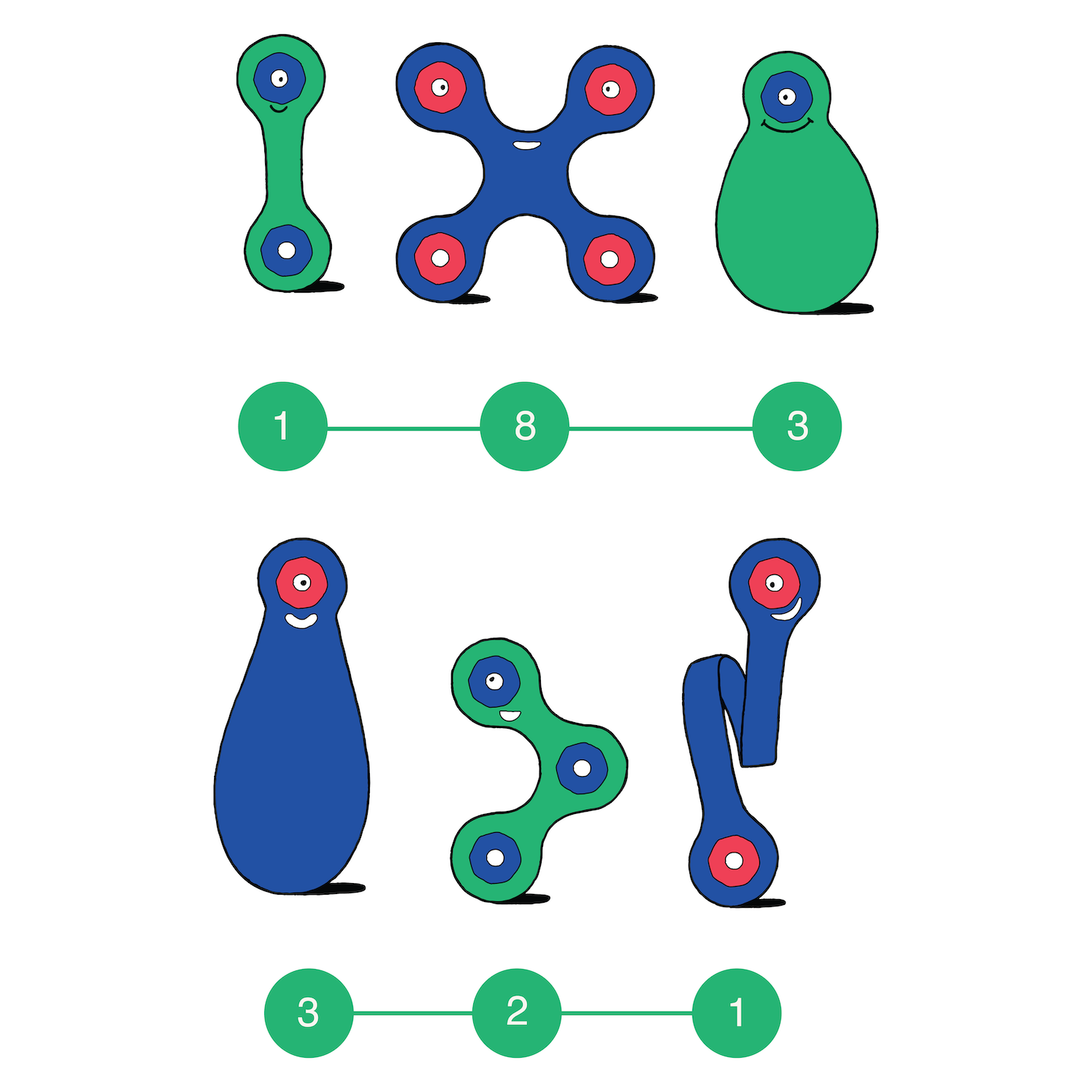 Itsy Pack Green/Blue