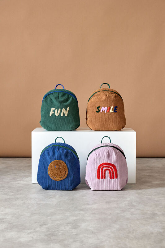 Lässig rugzak Tiny Cord Little Gang Smile caramel