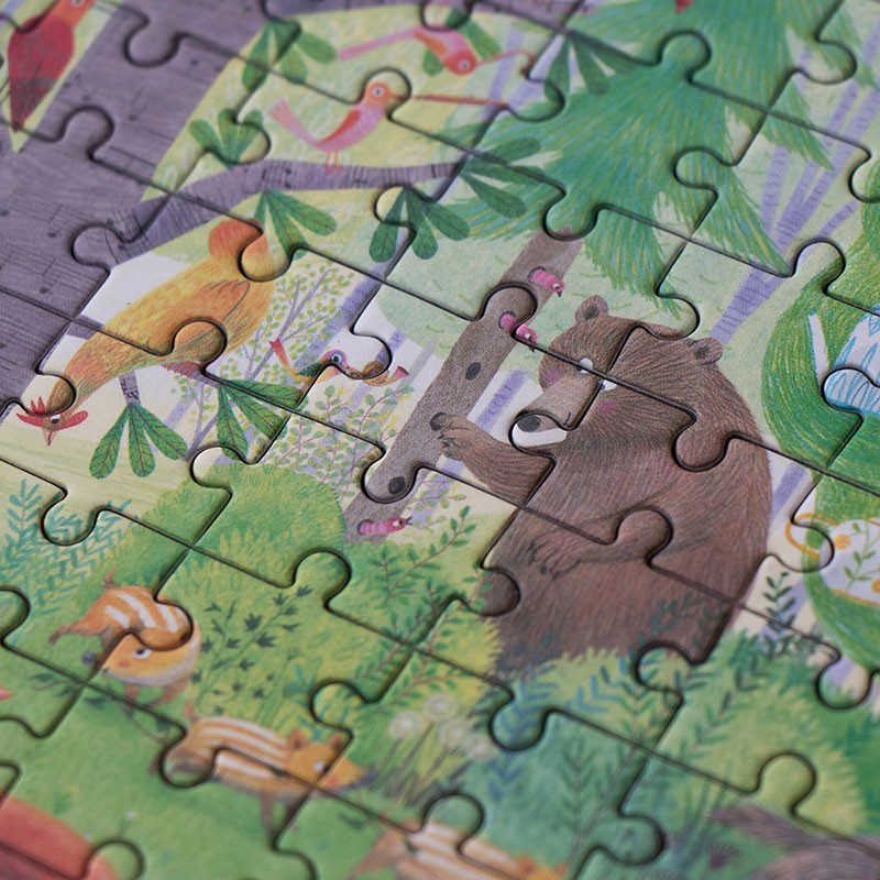 Pocket puzzel- Night and day in the forest