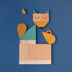 Wooden Toy The fox and the mouse