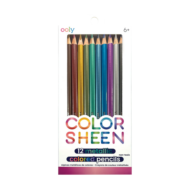 Ooly 12 color sheen metallic potloden