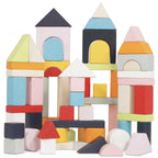 60 bouwstenen & katoenen tas