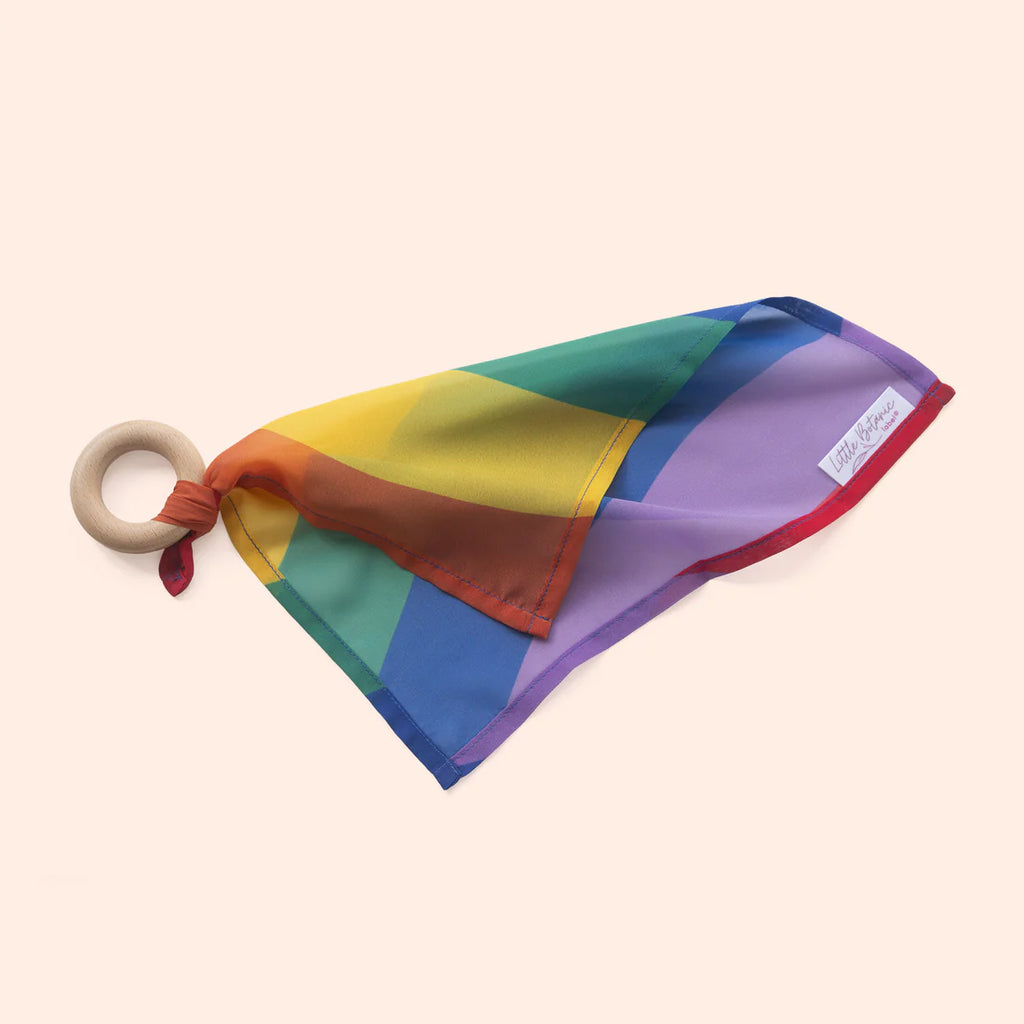 Wave Playcycle speeldoek Regenboog waves* 30cm met houten ring