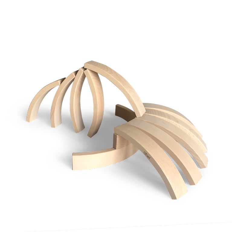 Abel blocks mini rewood set van 12 houten blokken