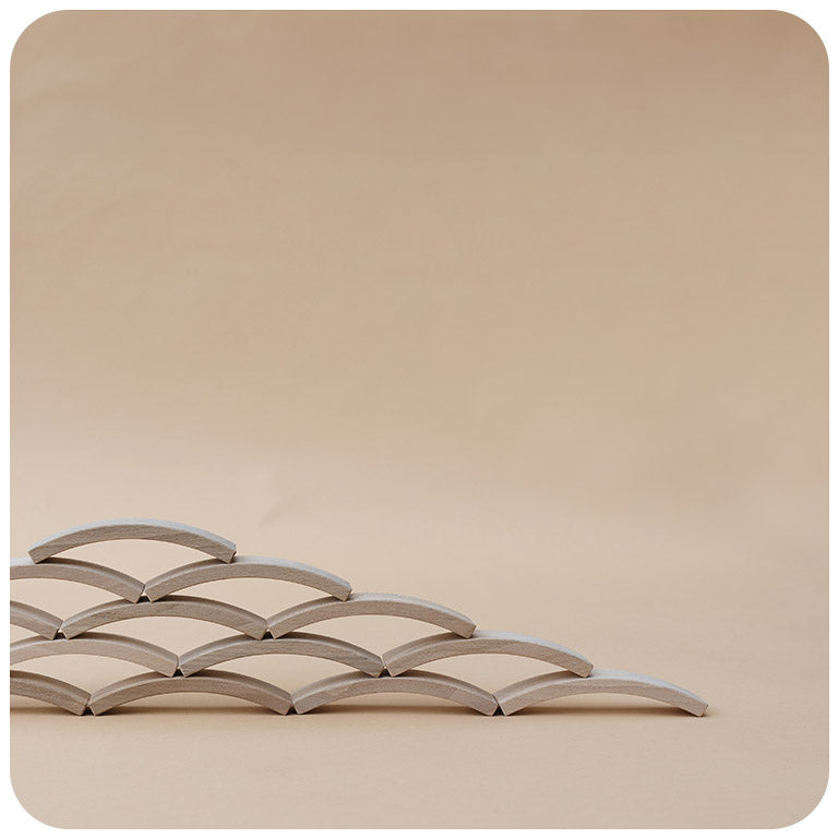 Abel blocks mini rewood set van 12 houten blokken