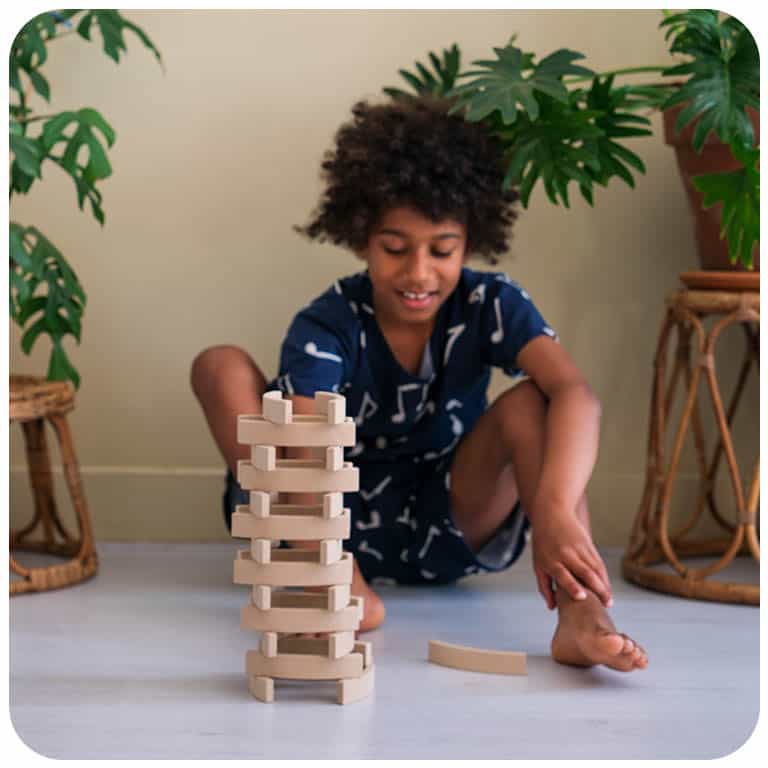 Abel blocks mini rewood set van 12 houten blokken