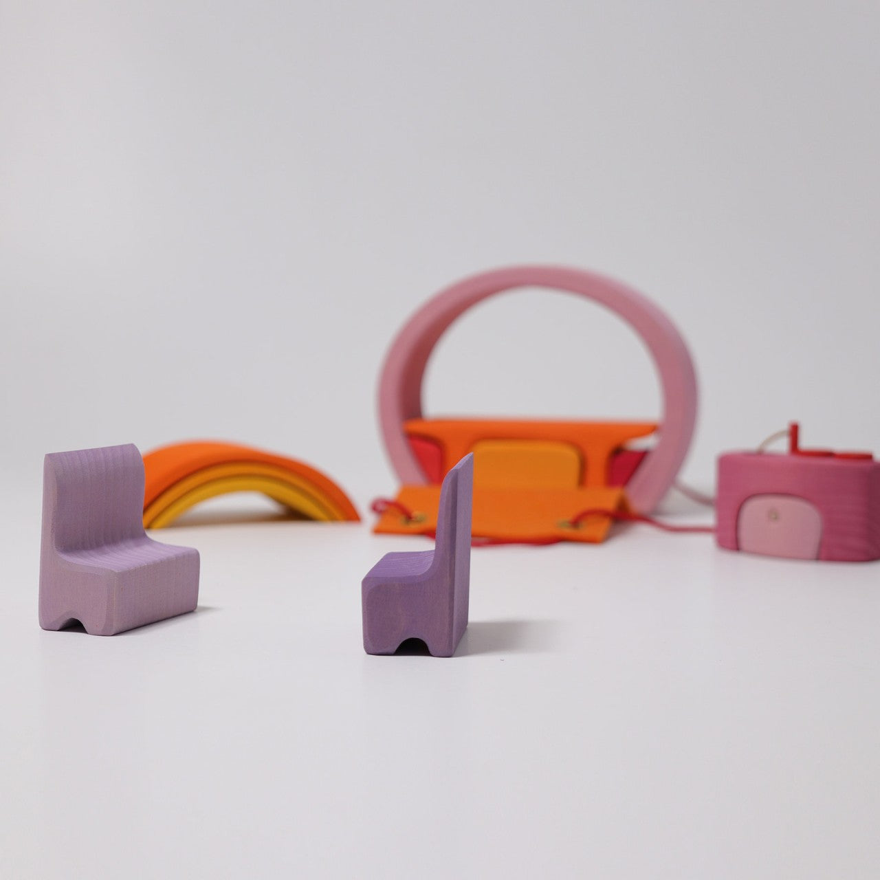 Roze-Oranje Mobiele Woonwagen