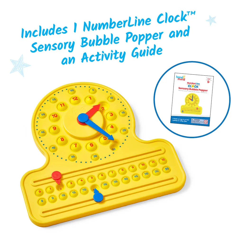NumberLine Clock - Sensory Bubble Popper